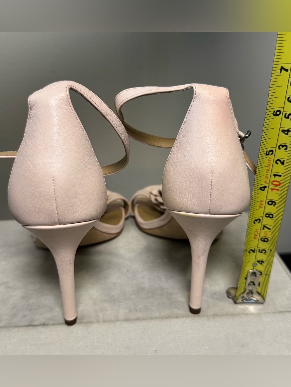 Ralph Lauren Elegant Pink Floral Ankle-Strap Women's Heels, size 7.5, NWOT - Picture 7 of 8
